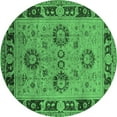 thumbnail image 1 of Ahgly Company Machine Washable Indoor Round Oriental Emerald Green Industrial Area Rugs, 7' Round, 1 of 4