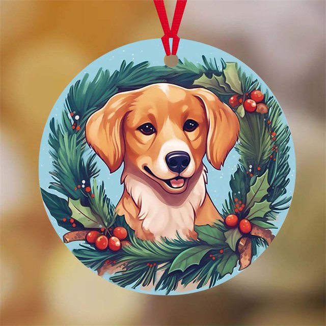 Christmas Decorations For Dogs And Cats Pet Decorations Gifts For Dog Lovers Christmas Tree Ornaments Circular Ornaments Christmas Gifts For Dog And Cat Lovers