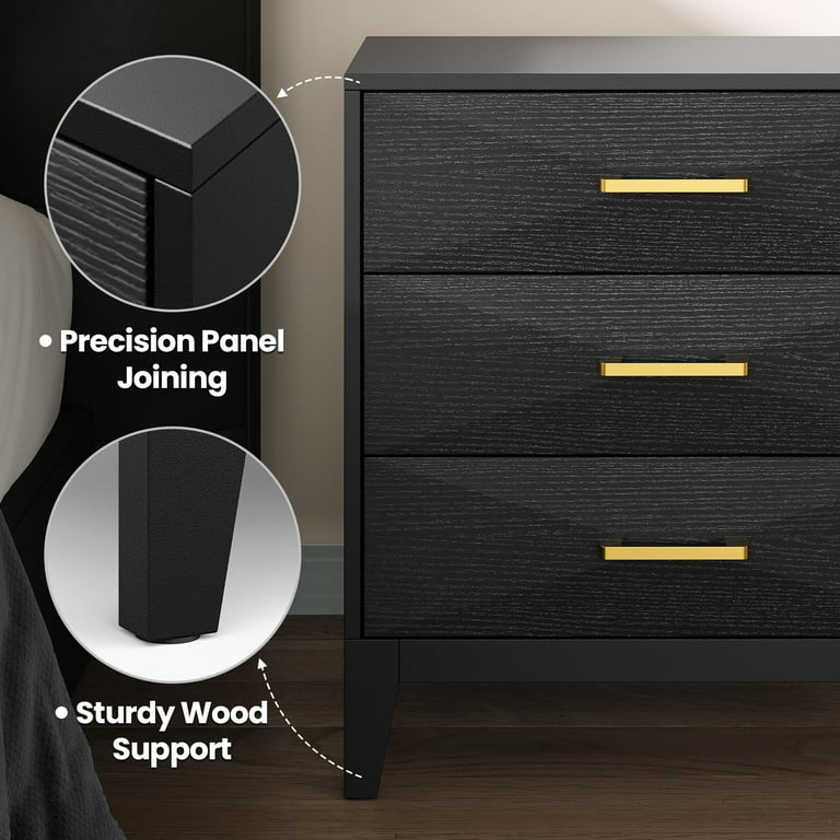 black prom dress with gold lace ESF Furniture - Aida 5 Piece Bedroom King Panel Bed Set in Black/Gold main image 0