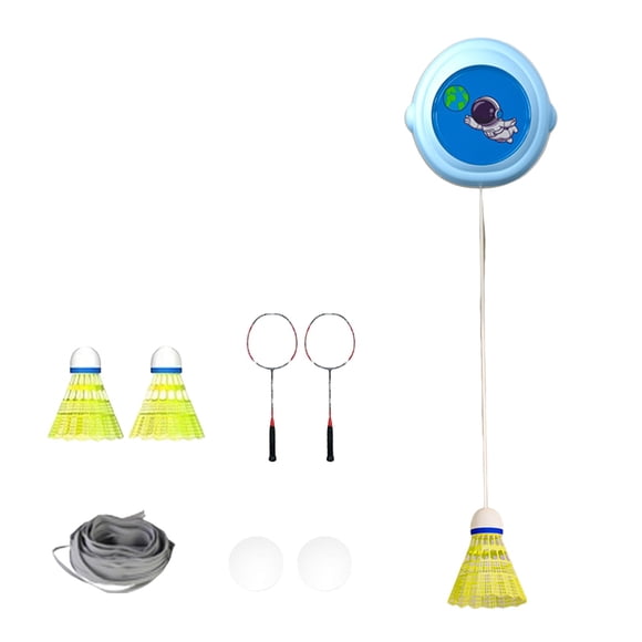 Autres Sports de Plein Air - Outil d'Entraînement au Badminton Aide à l'Entraînement Auto-Entraînement pour Exercices à Domicile et Amélioration des Compétences Dispositif de Pratique de Volant Élastique Ensemble d'Entraîneur de Badminton