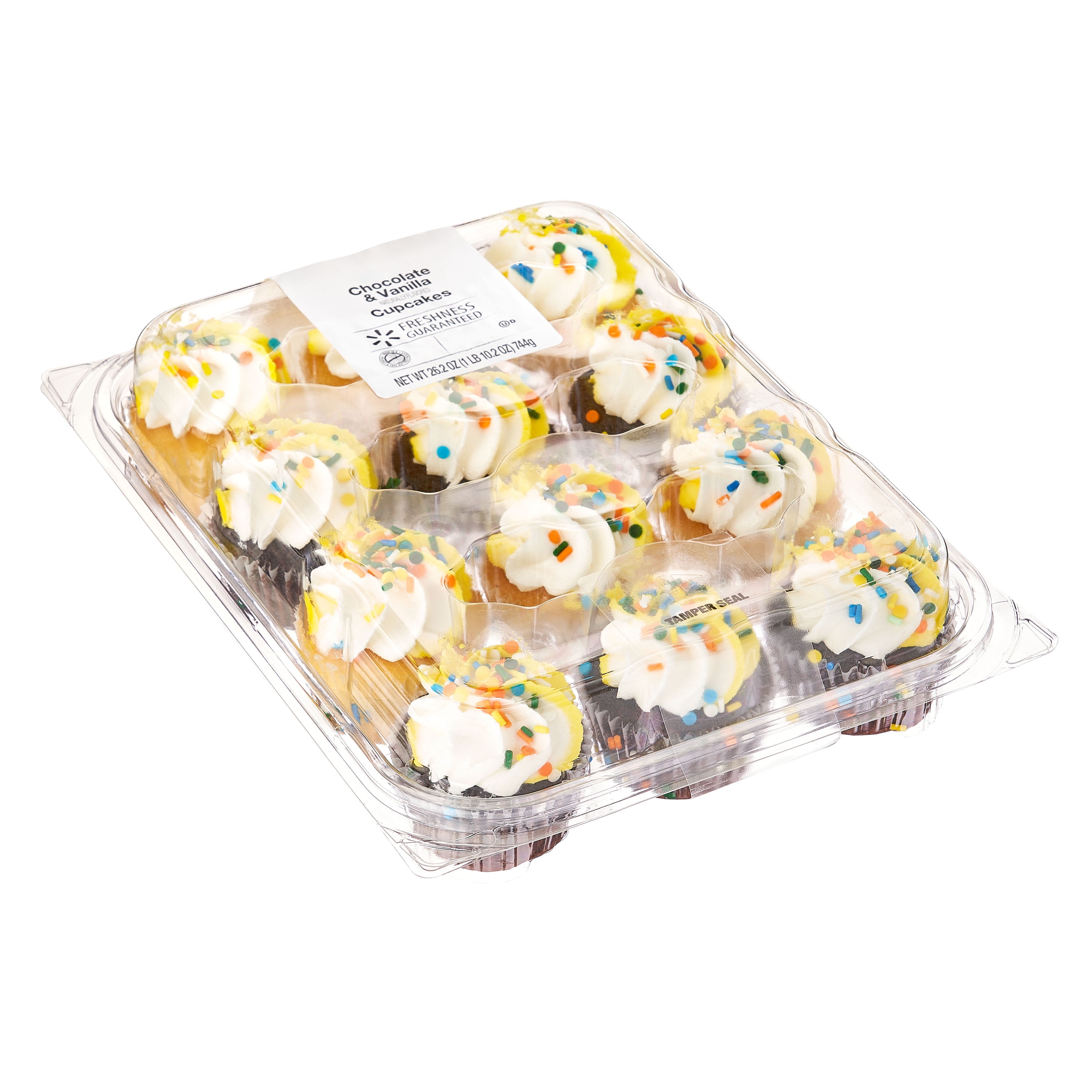 Freshness Guaranteed Chocolate and Vanilla Cupcakes, 26.2 oz, 12 Count