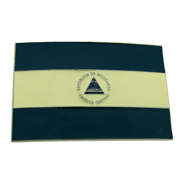 Republic of Nicaragua Flag Belt Buckle Nicas Nicaraguans Country Nation Western
