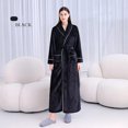 thumbnail image 1 of Women's Plus Size Winter Flannel Bathrobe Solid Color Ankle-Length Full Sleeve, 1 of 5