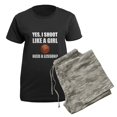 thumbnail image 5 of CafePress - Like A Girl Basketball Pajamas - Women's Short Sleeve Print T-Shirt and Pants Dark Cotton Pajama Set, 5 of 7