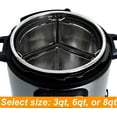 thumbnail image 2 of Hatrigo 3-Piece 6-Quart Divided Steamer Basket Compatible with Instant Pot Pressure Cooker, 2 of 5