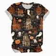 thumbnail image 4 of Godom Halloween Shirts for Women Funny Graphic Tee Shirts Pumpkin Short Sleeve Top, 4 of 4