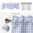 thumbnail image 6 of Blue Grid Tie Up Valance Curtains for Windows, Kitchen Curtains Window Treatments, Checkered Plaid Gingham Lattice Trellis Print Short Window Shades Valances for Bedroom Bathroom Cafe 42"x12", 6 of 8