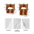 thumbnail image 6 of Burnt Orange Kitchen Curtains Swag Valance and Tier Curtains Set 24 Inch Length, Retro Oil Painting Modern Abstract Art Aesthetics Rod Pocket Drape Panels Pair Swag Curtains for Bathroom/Cafe/Window, 6 of 6