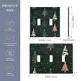 thumbnail image 2 of Yayeee Toggle Light Switch Wall Plate 2-Gang 4.56"x4.48" Decorative Outlet Cover, Green Christmas Trees, 2 of 7