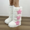 thumbnail image 4 of Women's Winter Fluffy Faux Fur Knee High Snow Boots-Warm Fashionable & Cozy Non-Slip Sole Long Boots, 4 of 4
