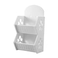 thumbnail image 4 of Estante de baño de pared, contenedor de almacenamiento, contenedor de maquillaje ventilado, estante para especias de cocina para baño, cocina y hogar. doble capa, 4 of 6