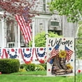 thumbnail image 3 of Rdsfhsp Welcome Memorial Day Soldier Boots Sunflowers 4th of July Patriotic Decorative Linen Garden Flag for Yard Outside Home Decoration 12 x 18 inch, 3 of 5