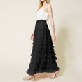thumbnail image 3 of Gupgi Women Tutu Long Skirts Multilayer Solid Color High Waist Mesh Swing Cake Skirt, 3 of 8
