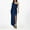 004 Dark Blue, variant on Women's One Shoulder Long Sleeve Maxi Dresses Waist Twisted High Split Dress Sexy Bodycon Ruched Party Formal Dress