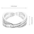 thumbnail image 2 of OUNONA Anillo Ajustable Plateado Con Abierto Y Geométricos Para Mujer Y Cómodo, 2 of 8