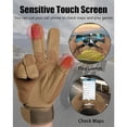 thumbnail image 3 of Tactical Gloves for Men, Touchscreen Motorcycle Gloves with Hard Shell & Palm Padding for Sports Motorcycle Cycling Tactical Airsoft Paintball Hunting Hiking Camping Climbing-Large, 3 of 5