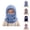 Blue, variant on Toddler Winter Thickened Ski Mask Hat - Ear Protection Scarf Integrated Balaclava, Windproof Pull-Over Beanie Caps For Kids Cycling Outdoor Sports & Thermal Warmth