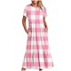 thumbnail image 1 of Vestido de Manga Corta para Mujeres Vestido de Verano de Cuello Redondo Impreso, Poliéster de Tamaño Verdadero Diario Y Vestido de Fiesta, 1 of 4