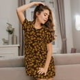 thumbnail image 3 of Fotbe Colorful Pineapple Bata de Dormir para Mujer con Estampado, Camisón de Algodón de Manga Corta, Ropa de Dormir Casual, 3 of 6
