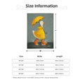 thumbnail image 3 of Whimsical Raincoat Duck Throw Blanket, Cute Duck in Yellow Rainboots Art, Soft Flannel Fleece for Couch Bed Decor 60x50, 3 of 6