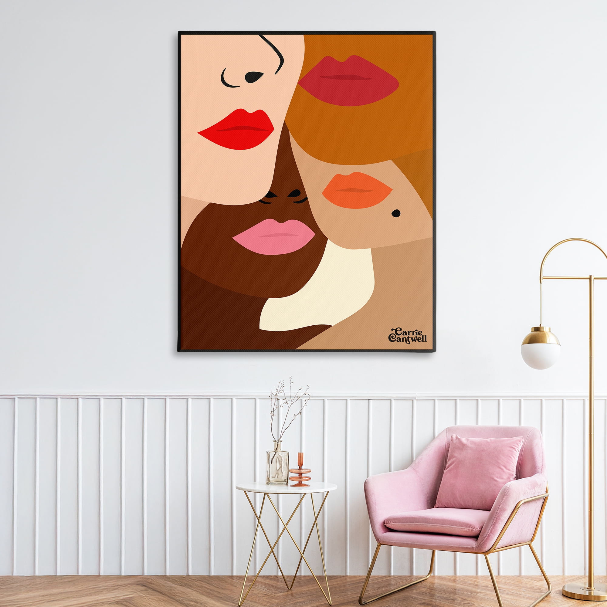 Many Faces of Women Canvas Wall Art, design by Carrie Cantwell