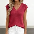 thumbnail image 6 of yillto Women's Sweaters Tank Sleeveless Knitted Tops V Neck Cute Tunic Blouse Lightweight Pullover Sweater, 6 of 7