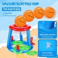 thumbnail image 3 of LEEYNEER 1 Set Inflatable Pool Floats Toy Set Floating Basketball Hoop Inflatable Cross  Pool Toys Kids Adults Swimming Pool Water Game, 3 of 8
