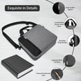 thumbnail image 4 of keepw Storage Carrying Bag Portable Canvas Office Travel Book Case Detachable Shoulder Strap Document Protection Zipper Pouch, 4 of 7