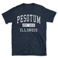 thumbnail image 1 of Pesotum Illinois Classic Established Men's Cotton T-Shirt, 1 of 1