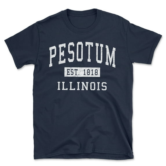 Pesotum Illinois Classic Established Men's Cotton T-Shirt