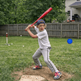 thumbnail image 3 of Blitzball Kids’ Red Plastic Bat & 2 Blue Balls Outdoor Baseball Play Set, 3 of 3