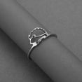 thumbnail image 4 of Sloth Ring Stainless Steel Jewelry Handmade Women Gift, 4 of 5