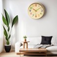 thumbnail image 3 of Unique Bargains Non-Ticking Battery Operated Colorful Analog Wall Clock Multicolor, 3 of 6