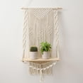 thumbnail image 2 of GUOOL Nordic Bohemian Tassel Tapestry Storage Rack Hand-woven Wall Hanging Decorative, 2 of 8