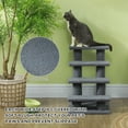thumbnail image 4 of PawHut Cat Stairs Scratch Post, 4-Step Carpeted, Grey, 4 of 10