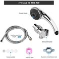 thumbnail image 4 of Handheld Showerheads, 7 Spray Settings High Pressure Hand held Shower Head with 2 Meter Hose and Shower Bracket (Shower Head Set), 4 of 7