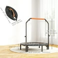 thumbnail image 3 of Soozier 45" Rebounder Trampoline for Adult with Adjustable Handle, Orange, 3 of 10