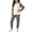 c01Gray, variant on Hduncf Girls 2 Piece Thermal Sets ColorBlock Long Sleeve Shirt Elastic High Waist Pants Kids Fall Casual Cute Athletic Outfits Pink 3-4 Years