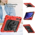 thumbnail image 3 of Dteck for Samsung Galaxy Tab S9 Case 11 Inch 2023 (SM-X710/X716B/X718U), Heavy Duty Shockproof Screen Protector Hard Rugged Cover with Kickstand, Crossbody Shoulder Strap, S Pen Holder,Red, 3 of 7