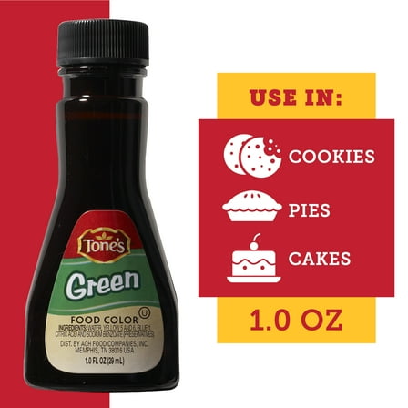 Tone's Food Color Green, 1 fl oz