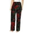 thumbnail image 2 of Bingfone Pajamas for Women,Roses Pajama Pants with Pockets-Medium, 2 of 7