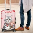 thumbnail image 4 of Happy Valentine's Day American Shorthair holding flowers Travel Luggage Cover Cat Lover Kitten Owner Gifts Suitcase Dust Protective Decor - 3005, 4 of 5