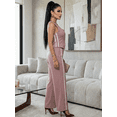thumbnail image 4 of Conjunto 2 Piezas Elegante, Top Ajustado con Botones y Pantalón Palazzo con Rayas, Look Chic y Estilizado para Mujer, 4 of 5