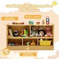 thumbnail image 6 of Giantex Toy Storage Organizer, 5-Section Storage Cabinet, Wooden Display Book Shelf, Beige, 6 of 8