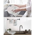 thumbnail image 5 of Easter Bunny Kitchen Dish Towels for Drying Dishes Set of 2, Green Eucalyptus Leaves Spring Flowers Grey Plaid Waffle Weave Microfiber Hand Tea Bathroom Towels Quick Dry & Absorbent Towel 15.7x23.6, 5 of 7