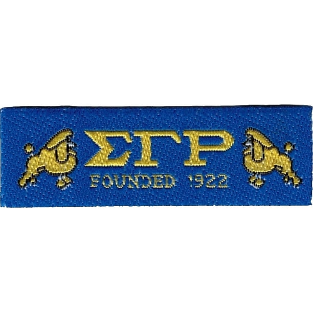 Sigma Gamma Rho Founded 1922 Thin Woven Label Iron On Patch Pack Of 2 Blue 25 X 34 8082