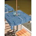thumbnail image 2 of Outdoor Tablecloth with Umbrella Hole for Patio/Picnic/Party/Camping, Navy Blue Ombre Waterproof Table Cloth Square Cover Washable, Farmhouse Stripes Modern Abstract Art (54"x 54"), 2 of 8