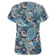 thumbnail image 5 of Fiudx Ofertas Flash Del Día Moda Mujer Verano Casual Tops Cuello Alto Estampado Manga Corta -, 5 of 5