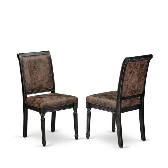 Luxe by East West Furniture Mid Century Dining Room Chairs Set of 2