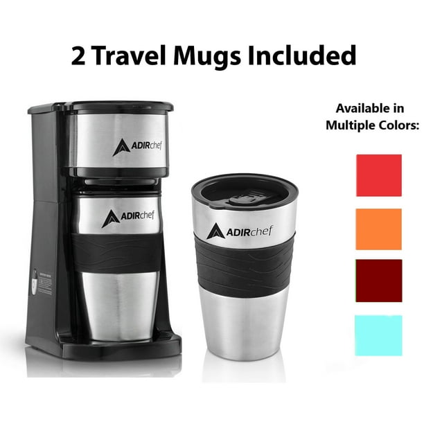 AdirChef Single Serve Coffee Maker, Portable, Travel, 15 Fl. Oz., 2